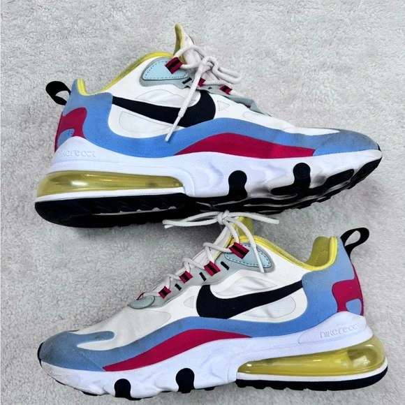 Nike Womens Air Max 270 React Blue Red Athletic Shoes Sneaker AT6174-002 Size 9 - Picture 4 of 8